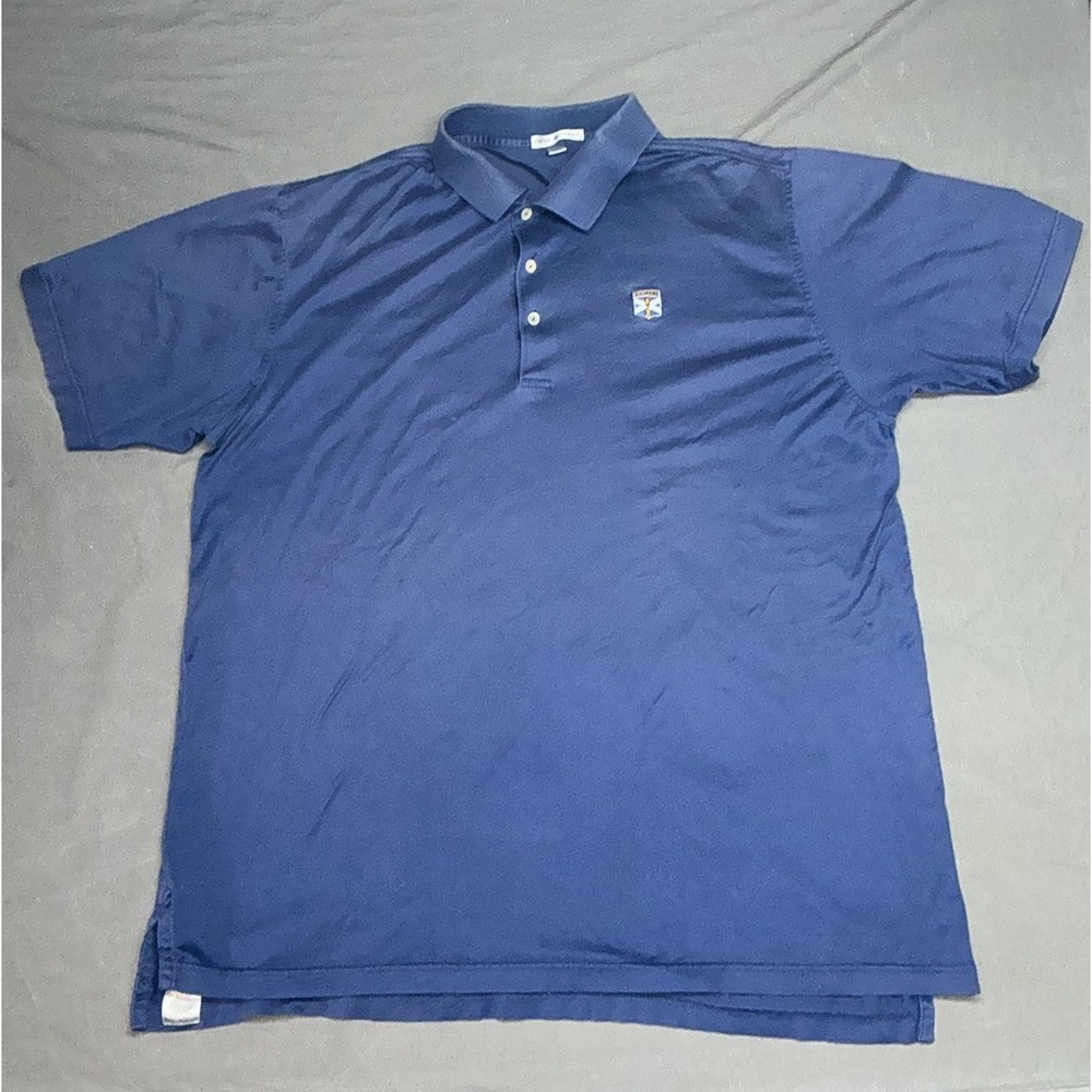 PETER MILLAR XXL Mens Blue Golf Kinloch Logo Polo Shirt *read